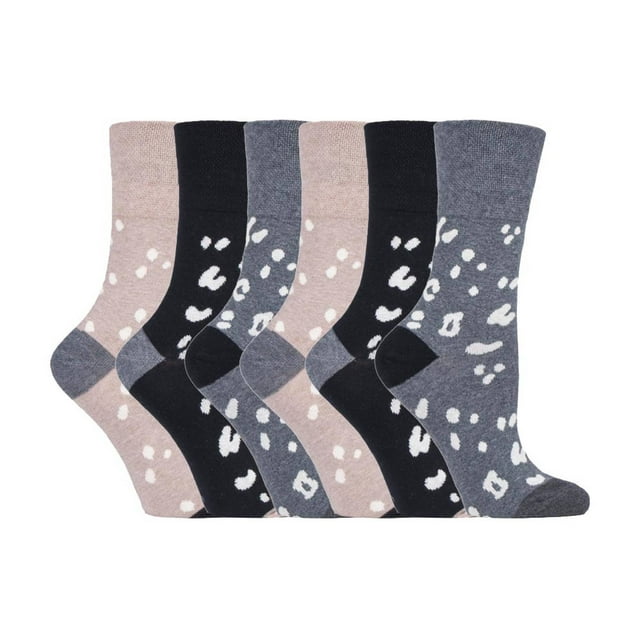 Gentle Grip - 6 Pairs Ladies Gentle Grip Non Elastic Crew Socks