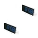 thumbnail image 2 of Cateissary Alarma Digital LED hogar electrónico pantalla grande Snooze reloj de modo de atenuación pantalla ajustable relojes de despertador Azul 2piezas Cateissary CBP195559, 2 of 6