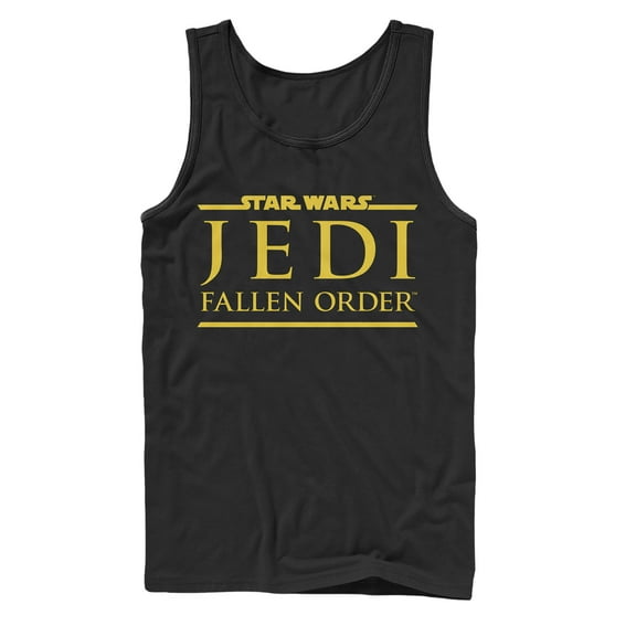 Men's Star Wars Jedi: Fallen Order Golden Logo  Tank Top Black Small