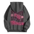 thumbnail image 6 of NinXxx Women's Print Hoodie Pullover for Daily Fall Winter Wear Dark Gray M, 6 of 8