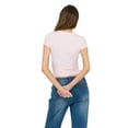 thumbnail image 2 of Forever 21 Women’s Tee with Patch Details Casual Graphic Streetwear Trend Style, XS-XL, 2 of 6