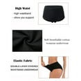 thumbnail image 4 of SAYFUT Women's High Waist Black Underwear Seamless Brief Panties Full Coverage Comfortable Cotton Underwear 4-Pack, 4 of 7