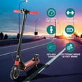 thumbnail image 3 of Kids Blcak Electric Scooter, Foldable E-Scooter with LED Display for Kids Ages 5 and Up, Top 8.75mph & 5.17 Miles Range Power by 130W Motor, Gifts for Kids, Teens, 3 of 5