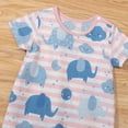 thumbnail image 5 of Eleanos Summer Baby Cotton Short-sleeved Jumpsuit Infant Cartoon Elephant Print One-piece Romper, 5 of 5