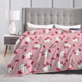 thumbnail image 5 of Hello Kitty Blanket, Super Soft Throw Blanket, Cozy Flannel Blankets For Boys Girls, Warm Blankets For Couch Sofa Bed, 60"X50", 5 of 9