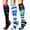 Purple Blue Black, variant on 3 Pairs Compression Socks for Men & Women 15-20 mmhg Graduated Athletic for Running Nurses Shin Splints Flight Travel