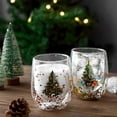 thumbnail image 2 of MANNYA 300ml Unique Tea Cup BPA Free Coffee Glass Movable Glitter Sequin Drinking Good Grip Christmas Tree Milk Glass Gift, 2 of 16