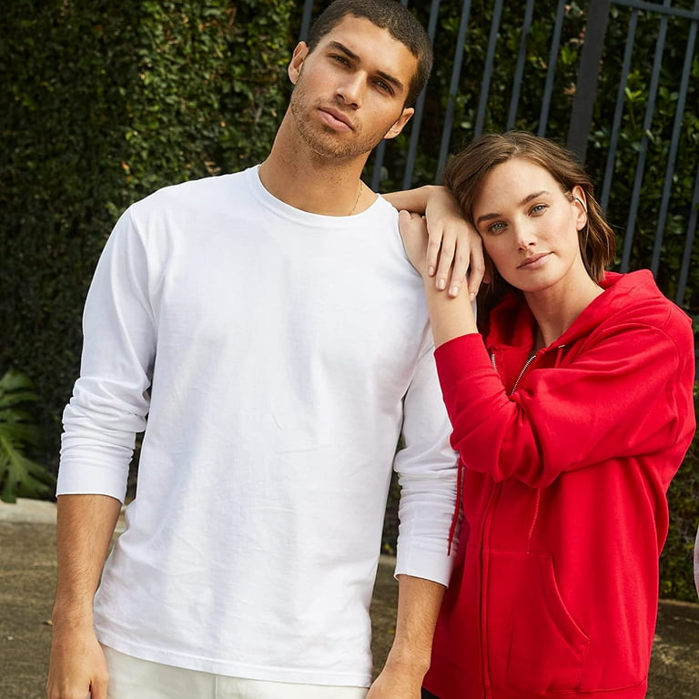 Hanes Mens Comfortsoft Long Sleeve T Shirt Pack of 2 2 White