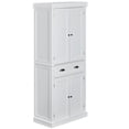 thumbnail image 6 of Ktaxon 72" Kitchen Pantry, Modern Freestanding Pantry Cabinet with Spice Rack, Storage Cabinet with 4 Doors, Large Drawer and Adjustable Shelves for Kitchen,Dining Room, White, 6 of 10