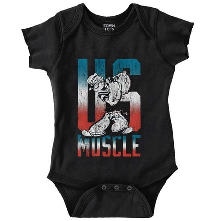 

Popeye the Sailor Man US Muscle Funny Romper Boys or Girls Infant Baby Brisco Brands 6M