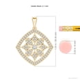 thumbnail image 3 of ANGARA Natural Bezel & Diamond Cushion Floral Pendant in 14K Yellow Gold for Women (Size-2.1mm| Color-G| Clarity-VS2) | April Birthstone, Anniversary Jewelry Gift for Women | Natural Diamond Necklace, 3 of 7