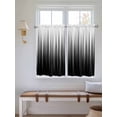 thumbnail image 2 of Black White Living Room Curtains 2 Panel, Modern Geometric Abstract Gradient Striped Cafe Window Treatment, Farmhouse Bedroom Bathroom Kitchen Curtains Drapes 104"x54", 2 of 6