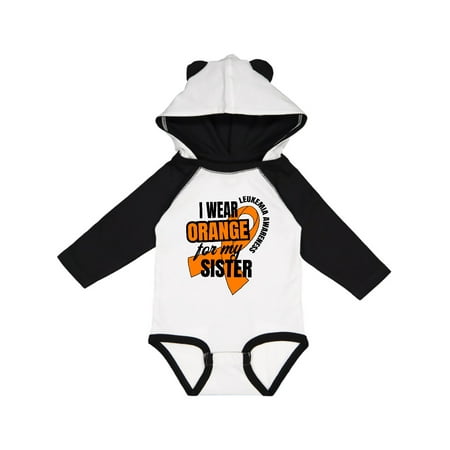 

Inktastic I Wear Orange For My Sister Leukemia Awareness Gift Baby Boy or Baby Girl Long Sleeve Bodysuit