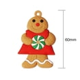thumbnail image 3 of Adornos de hombre de jengibre, muñeco de hombre de jengibre tradicional, adorno colgante para árbol de Navidad, decoraciones navideñas, 6 uds., 3 of 8