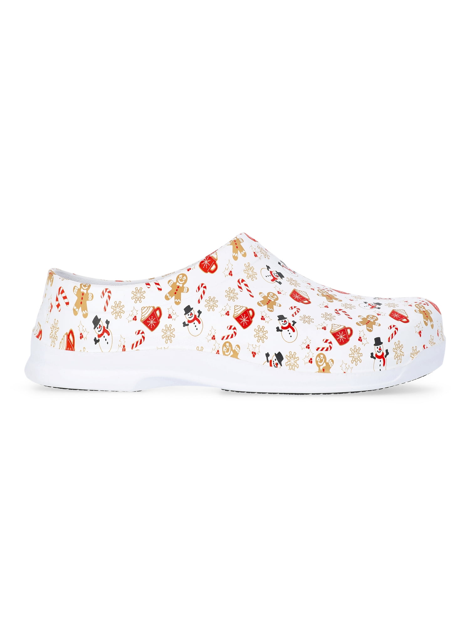 TredSafe Unisex Men’s or Women’s Caspian Slip Resistant Clogs, Holiday Print