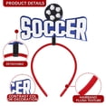 thumbnail image 3 of Multicolor, talla única, diademas para la cabeza, diademas novedosas, para fiestas de la Copa del Mundo, fiestas temáticas deportivas, fiestas de cumpleaños MFZFUKR CPB-CJZ853-5, 3 of 5