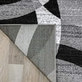 thumbnail image 5 of Tapis Contemporain Moderne Cercles Gris Abstrait 2 x 3, 5 of 5