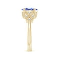 thumbnail image 4 of ANGARA Natural Vintage Style Oval 1.9 ct Tanzanite Ring with Diamonds in 14K Yellow Gold for Women (Size-9x7mm) | December Birthstone, Anniversary, Jewelry Gift for Women | Natural Tanzanite Ring, 4 of 9
