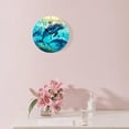 thumbnail image 3 of 14 Inch Wall Clock Battery Operated Silent Clock Decorative for Office, Kitchen, Outdoor, Living Room，Beautiful Dolphin Ocean Sea Coral Reef Style, 3 of 4