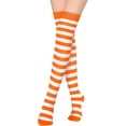 thumbnail image 5 of CHUNTIAN Sox Womens Striped Thigh High Socks Novelty Colorful Over The Knee High Socks Girls Long Stockings Costume Cotton, 5 of 8
