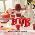 thumbnail image 5 of Vosarea Wooden Love Sign Decor Red Color Simple Design for Home Office Hotels Restaurants 4 Letters, 5 of 6