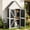 Black&White, variant on Aivituvin 36" Outdoor Storage Shed, Wooden Garden Tool Organizer with Iron Frame and Adjustable Shelves for Patio & Backyard, Black