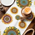 thumbnail image 3 of Welcome Table Runner 90 Inches, Summer Sunflowers Bohemia Floral Country Bed Runner Dresser Scarves Tabletop for Indoor Outdoor Parties/Ceremony/Banquet, 13" x 90", 3 of 9