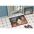 thumbnail image 2 of Japanese Chin Reading in Bed Door Mat, 2 of 4