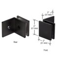 thumbnail image 2 of CRL SGC039MBL Matte Black Fixed Panel Square Clamp With Large Leg, 2 of 4