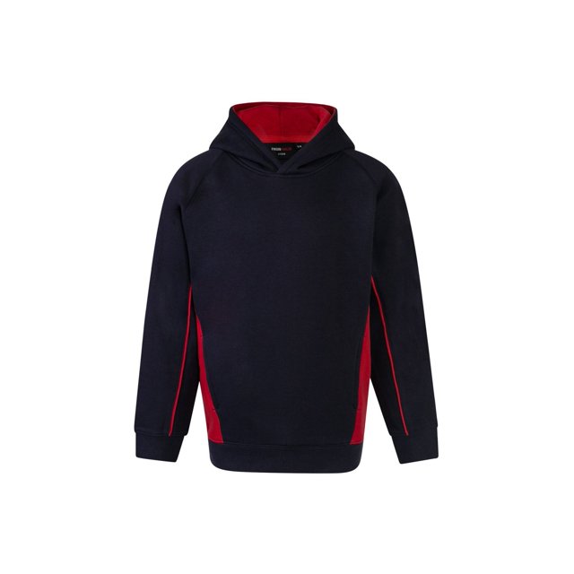 Finden & Hales - Sudadera con capucha Modelo Pullover para ni?os ni?as (Azul marino/ Rojo) Finden & Hales UTRW424_navyred