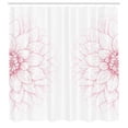 thumbnail image 3 of Ambesonne Floral Shower Curtain, Pink Blossom Flower, 69"Wx84"L, White and Pink, 3 of 5
