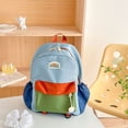 thumbnail image 2 of FUZHIQ Color Block School Backpack for Ages 3rd 4th 5th 6th Grade Multi Compartment Bookbag Elementary Middle School Back to School, 2 of 7