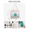 thumbnail image 6 of BAGSMART Crush Tote Bag for Women, 20L Puffer Work Tote with Zipper, Travel Essentials Quilted Nurse Hospital Bag, Cream, 6 of 7