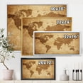 thumbnail image 4 of Designart 'Ancient World Map V' Vintage Framed Canvas Wall Art Print, 4 of 5