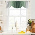 thumbnail image 4 of Grey Forest Green Gradient Tie Up Valances Curtain, Adjustable Kitchen Minimalist Ombre Modern Art Valances for Windows Decor, Rod Pocket Short Curtains Set for Bedroom/Bathroom, 42"x18", 4 of 9