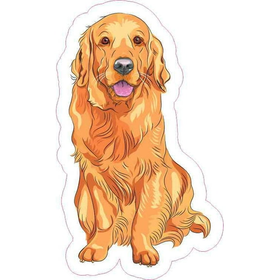 3in x 5in Golden Retriever Sticker