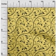 thumbnail image 2 of oneOone Cotton Poplin Yellow Fabric Asian Floral Block Dress Material Fabric Print Fabric By The Yard 42 Inch Wide, 2 of 4