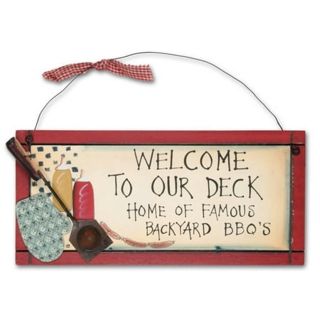 Welcome To Our Deck Wood Sign - 12x5 (Best Deicer For Wood Decks)