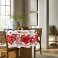 thumbnail image 3 of Valentine''s Day Tablecloth 60×60 Inch Round, Love Hearts Red Washable Table Cover for Party Picnic Dinner Decor, 3 of 6