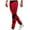 Red, variant on HOLEI Mens Pants with Zipper Mid-Waist Sports Casual Drawstring Pockets Sweatpants for Men Dark Gray 2XL