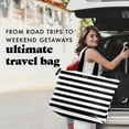thumbnail image 6 of Fit + Fresh All The Things XL Tote Bag, Travel & Overnight Bag, Black Stripe, 6 of 8