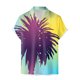 thumbnail image 3 of Camisas Vaqueras Para Hombre Manga Larga Hombres Casual Manga corta Primavera Verano Turndown Neck 3D Impreso Camisas Moda Top Blusa Camisas (Purple, M), 3 of 4