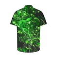 thumbnail image 5 of Ceisia Men's St. Patrick's Day Firework Starlight Clover Print Stretch Short Sleeve Shirt Dark Gray M Gifts, 5 of 5
