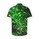thumbnail image 5 of Ceisia Men's St. Patrick's Day Firework Starlight Clover Print Stretch Short Sleeve Shirt Dark Gray M Gifts, 5 of 5