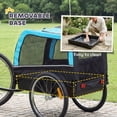 thumbnail image 3 of PawHut Dog Bike Trailer, Pet Cart Bicycle Carrier with 20" Air Tires, Quick-Release Wheels, Reflectors, Flag, Dog Cart for Bicycle, 3 of 9