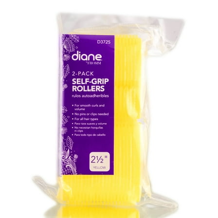 Diane Self Grip Yellow Rollers ( 2 1/2" x 2 pack)