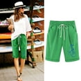 thumbnail image 2 of Top and Shorts Sets for Women, Womens Elastic Waist Printing Drawstring Shorts, 2 of 3