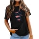 thumbnail image 1 of Tops con estampado de día de la madre de Pascua de manga corta con cuello redondo a la moda para mujer Fridja  bn7673, 1 of 7