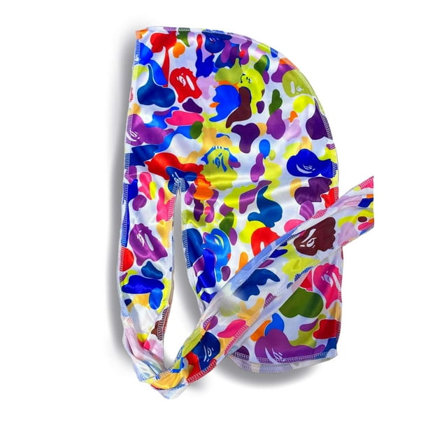 Silky Durag 360 Waves - Multicolor Waver Du Rag with Long Tails and ...