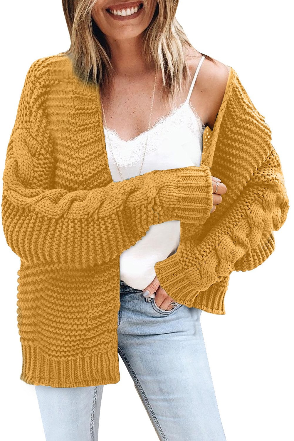 yellow cardigan walmart